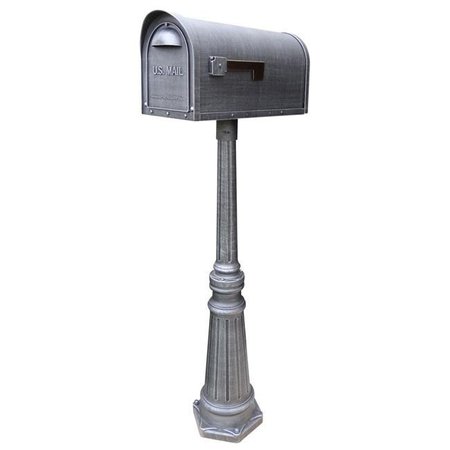 SPECIAL LITE Special Lite SCC-1008-SPK-591-SW Classic Curbside with Tacoma Mailbox Post Unit; Swedish Silver SCC-1008_SPK-591-SW